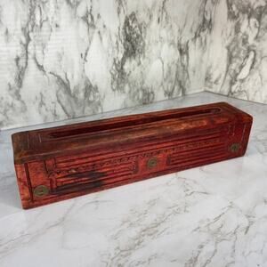 Vintage Burgundy Incense Box